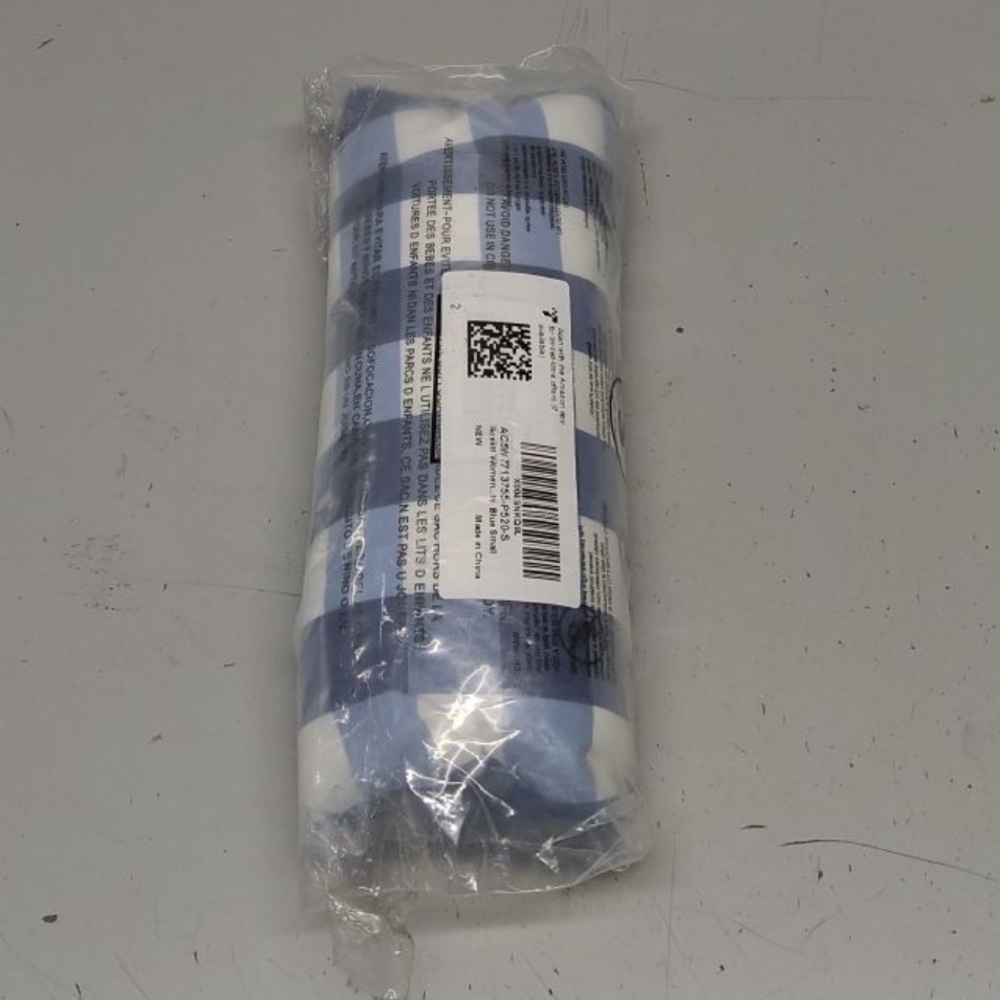 Acelitt Blue Gingham Drawstring Pants Women Size Small NEW - Picture 2 of 3